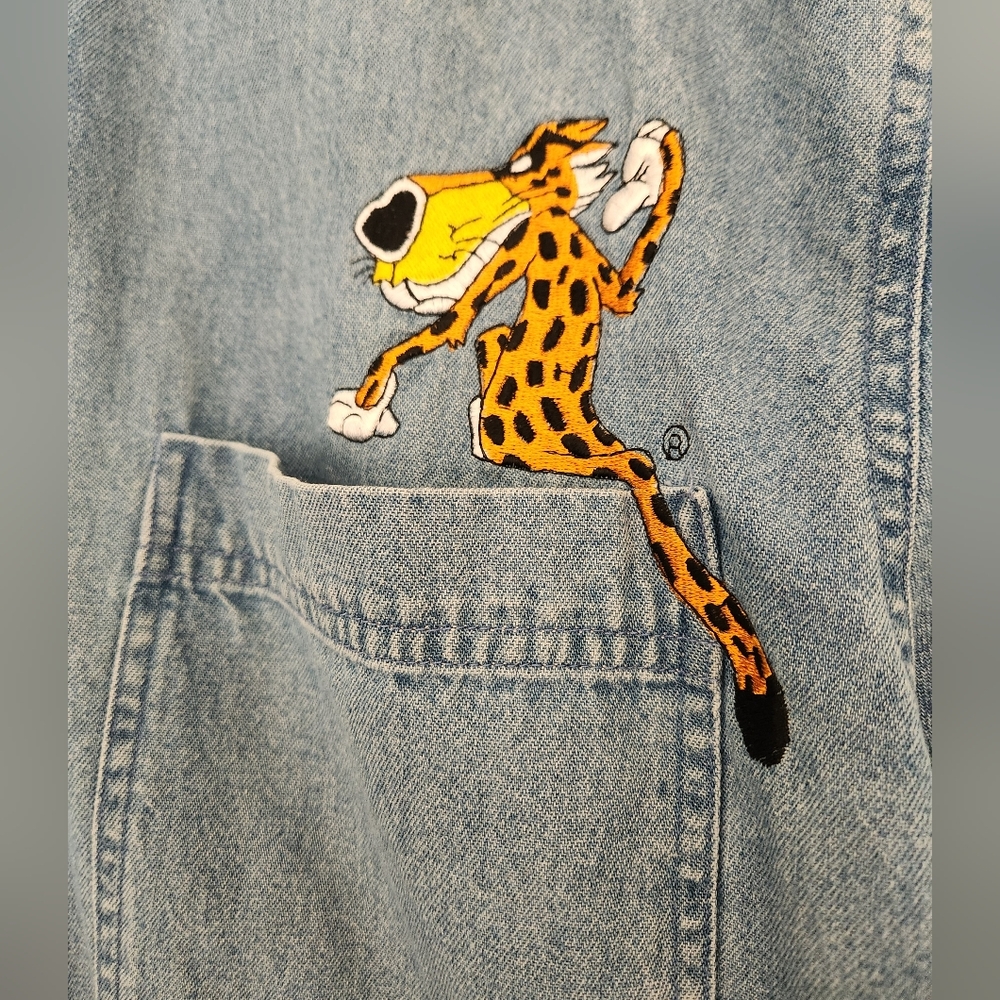 Vintage Chester Cheetah Denim Shirt, SIZE M (Unisex) - Picture 2 of 7